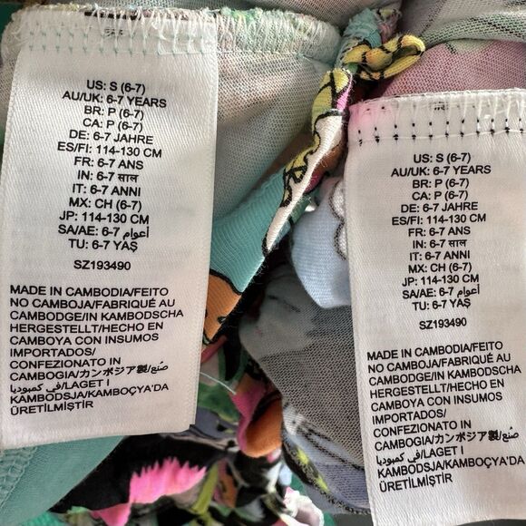 NEW Spotted Zebra 2 Shorts Rompers Girl S 6/7 Cat & Ice Cream Cones Thick Cotton - Picture 15 of 16